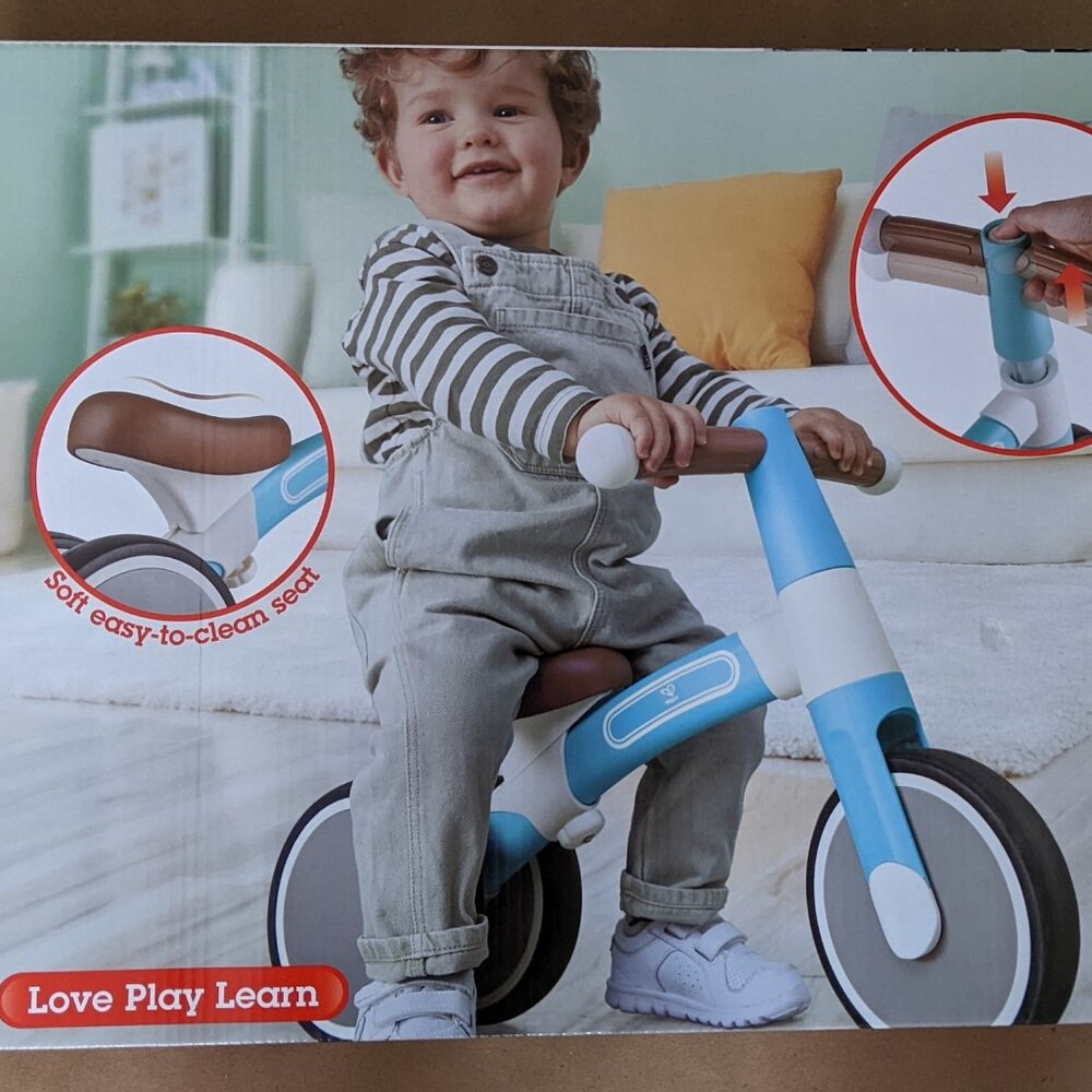 Hape First Ride Balance Bike for Toddlers 18mo+ (Won't Scratch your Floors)